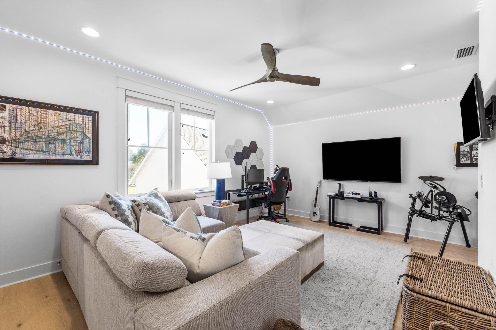 Undisclosed Address Watersound, FL 32461 - Photo 51 of 94 a living room with furniture and a flat screen tv