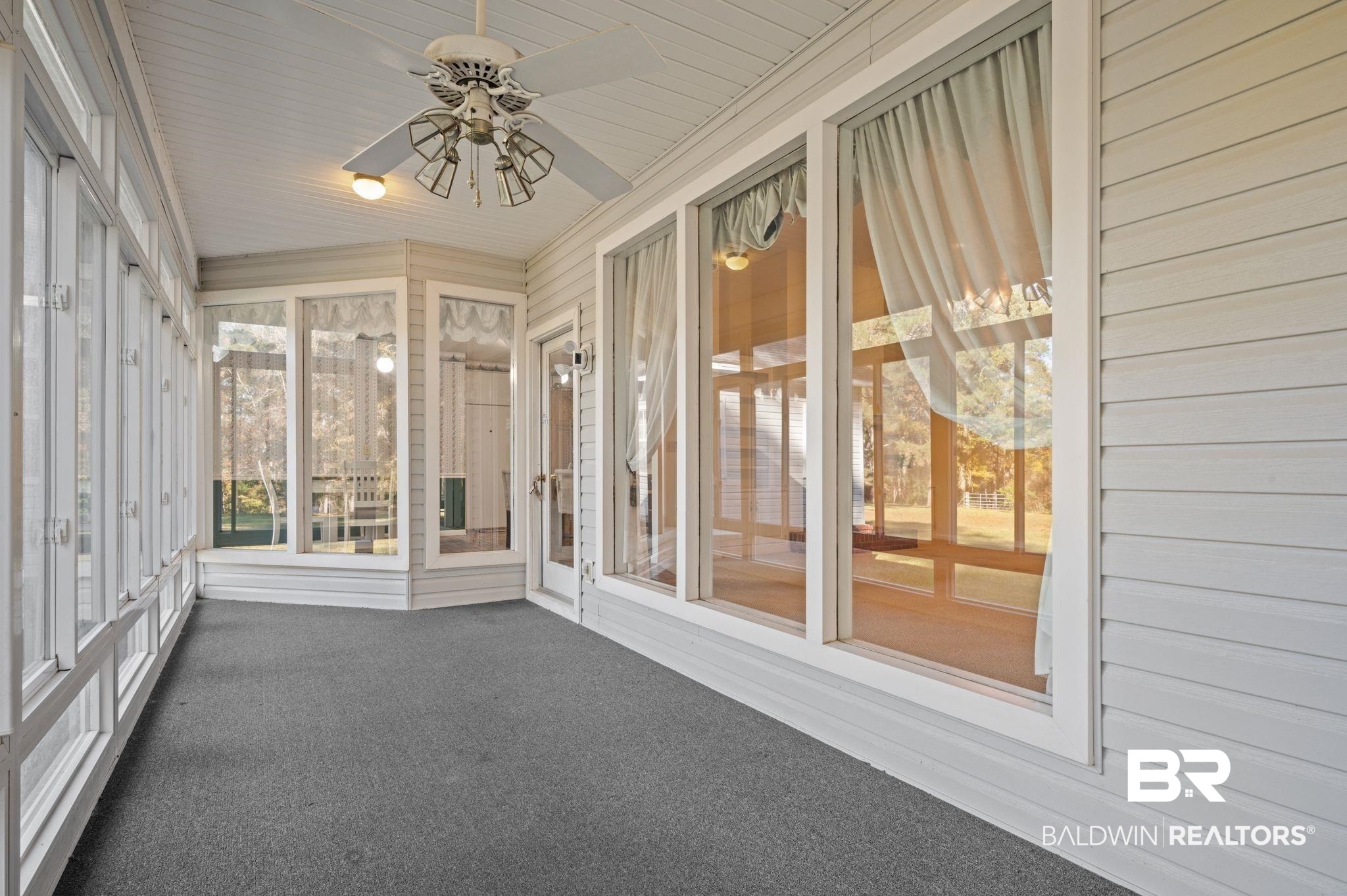15801 Maytower Road Bay Minette, AL 36507 - Photo 13 of 43 Unfurnished sunroom featuring ceiling fan