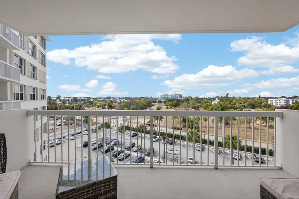 a view of ocean from a balcony