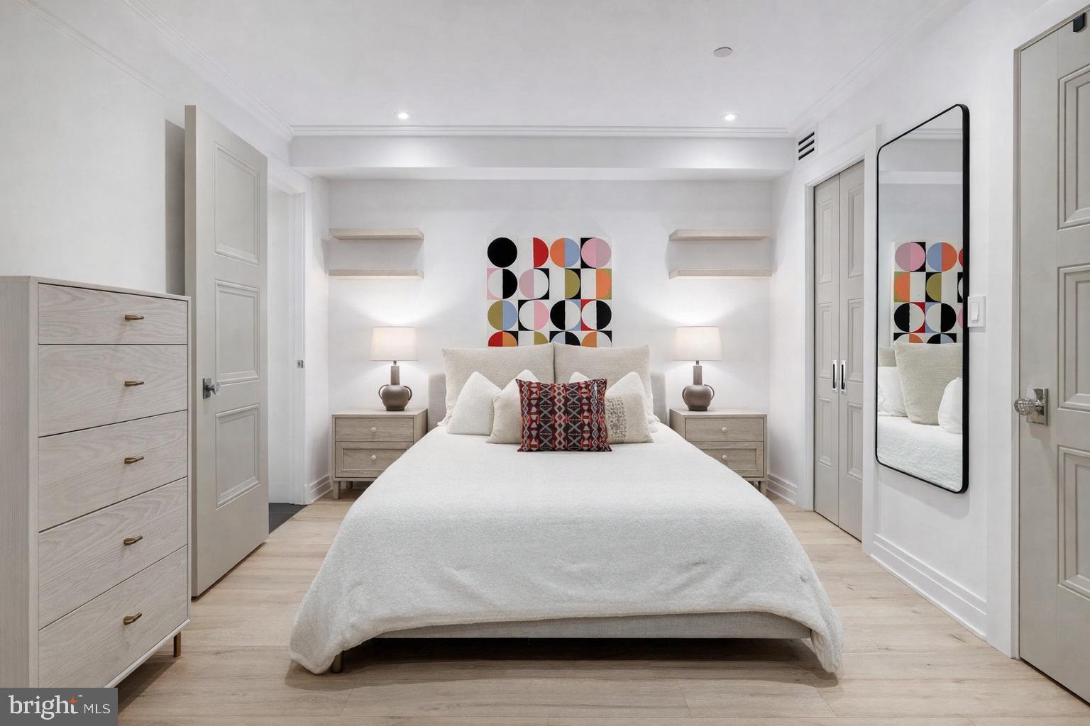 1204 Q Street Northwest, Unit 1 Washington, DC 20009 - Photo 6 of 12 a large white bed in a white room