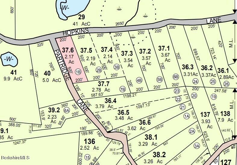 Lot 1 Hopkins Lane Becket, MA 01223 - Photo 5 of 5 ASSESSORS 1B