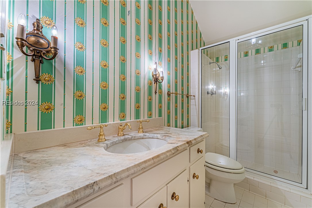 92 Dean Hall Road Seabrook, SC 29940 - Photo 87 of 99 One of the bathrooms in the master suite / 3rd floor primary residence