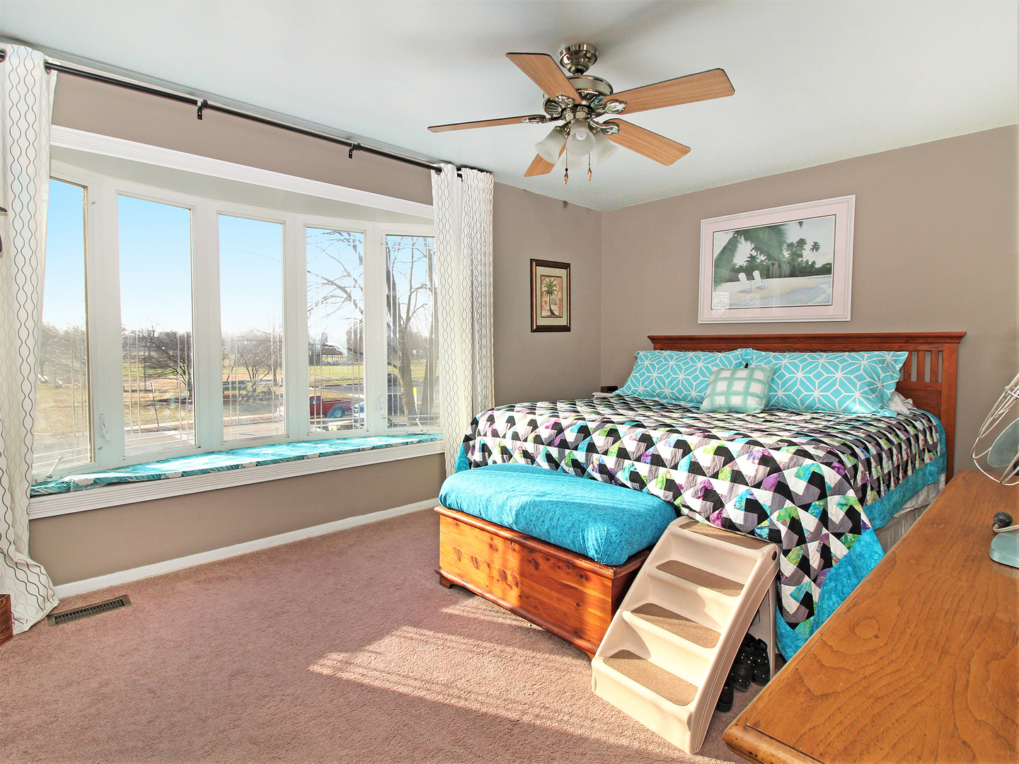 554 Rockhurst Road Bolingbrook, IL 60440 - Photo 15 of 29 a bedroom with a bed and a large window