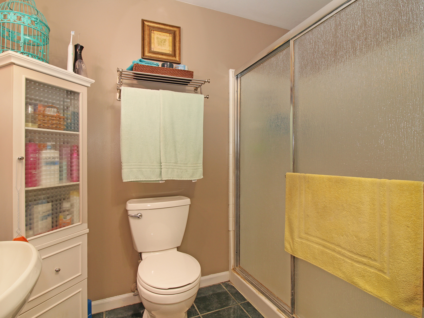 554 Rockhurst Road Bolingbrook, IL 60440 - Photo 18 of 29 a bathroom with a toilet and a shower