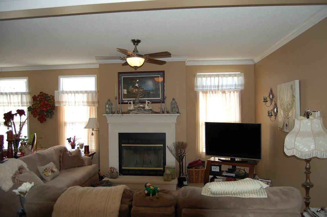 278 Dusty Rock Road Northwest Riner, VA 24149 - Photo 3 of 21 a living room with furniture a flat screen tv and a fireplace