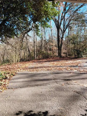 a view of a yard with a trees
