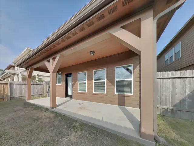 a view of outdoor space and front door
