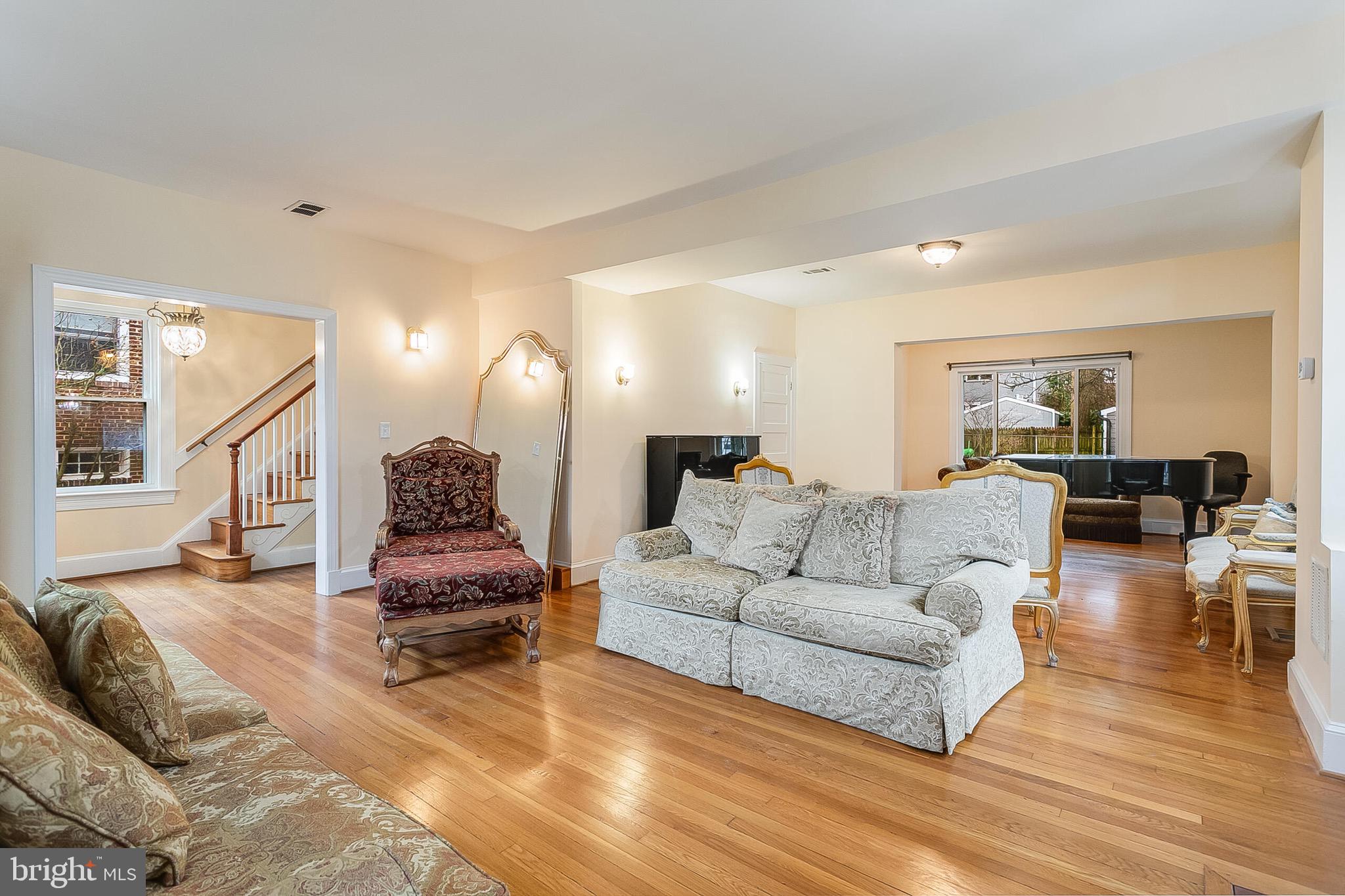 4604 Nottingham Drive Chevy Chase, MD 20815 - Photo 4 of 35 a living room with furniture and a wooden floor