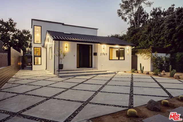 a front view of a house