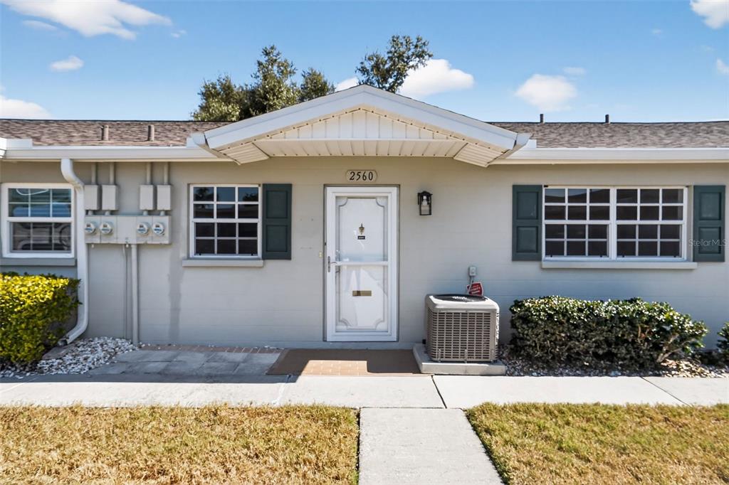 a front view of a house