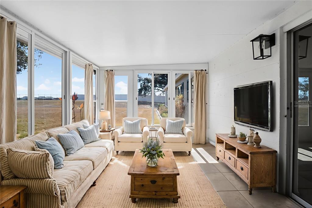 2560 Golf Course Drive, Unit 507 Sarasota, FL 34234 - Photo 10 of 43 a living room with furniture tv and large window