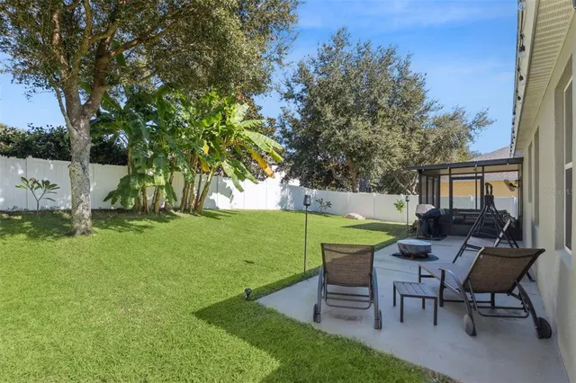 a view of a house with a backyard