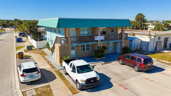 a buildings view with sitting space