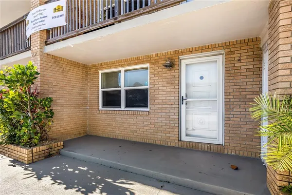 a view of front door of house