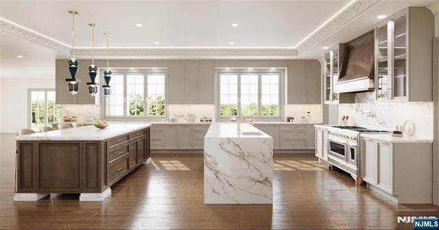 a stove top oven sitting inside of a kitchen