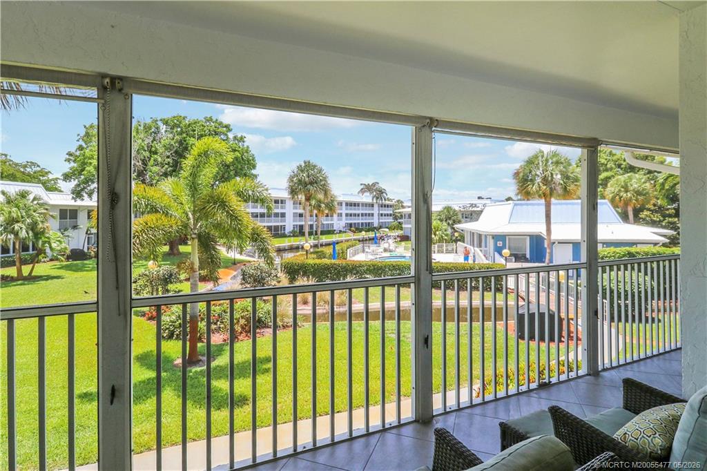a view of a porch