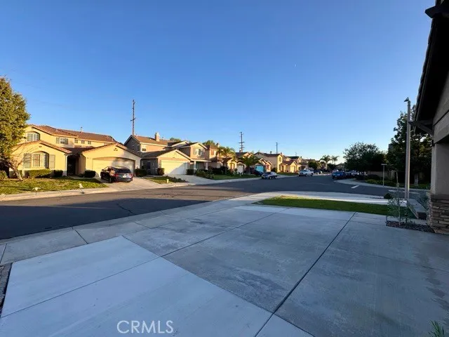 a view of street with houses