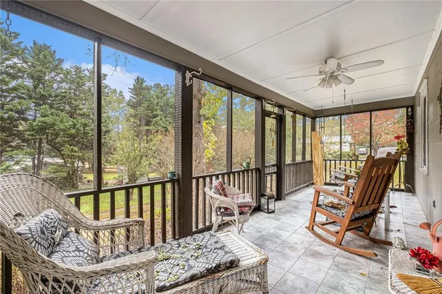 a view of a city from a balcony