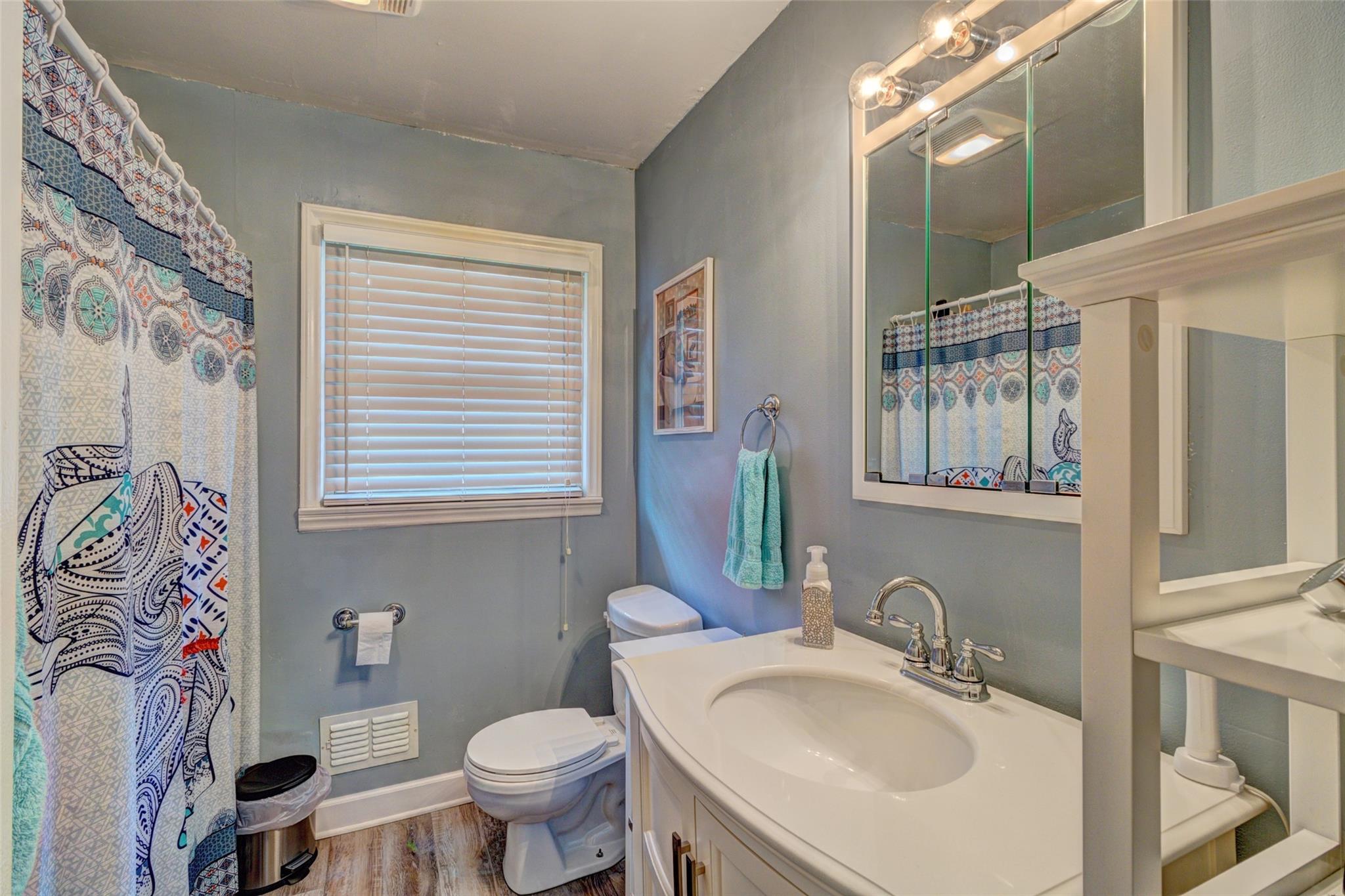443 Roy Eaker Road Cherryville, NC 28021 - Photo 9 of 15 a bathroom with a sink a toilet and mirror