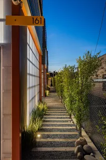 a view of a pathway of a building