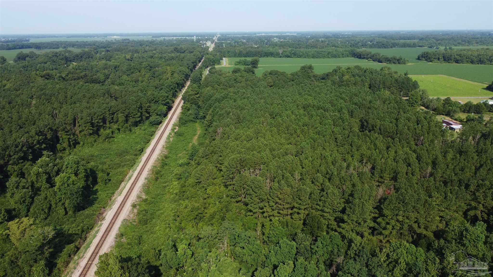 0 Lowery Road, Unit LOT #11 Atmore, AL 36502 - Photo 25 of 28 a view of a lush green forest with trees and some houses