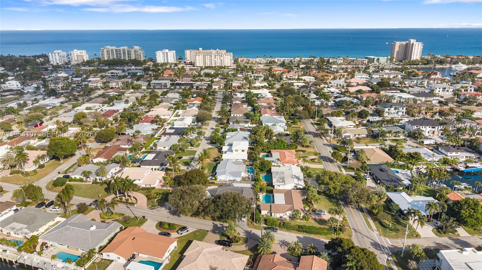 3910 Northeast 27th Terrace Lighthouse Point, FL 33064 - Photo 55 of 55 a view of city and ocean