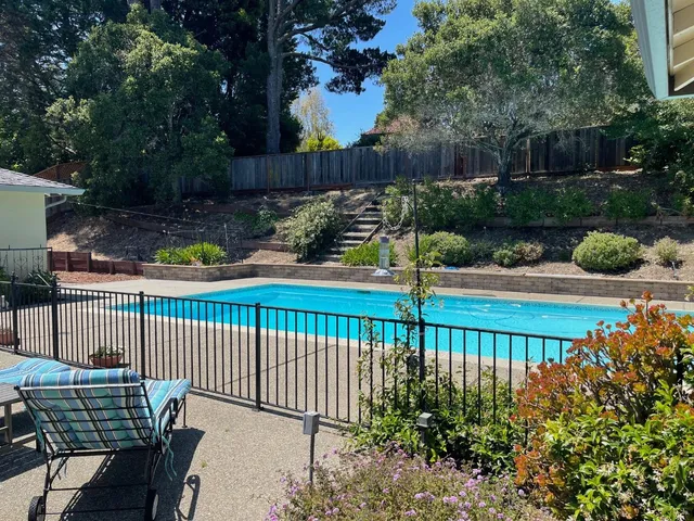 a outdoor view with a seating space