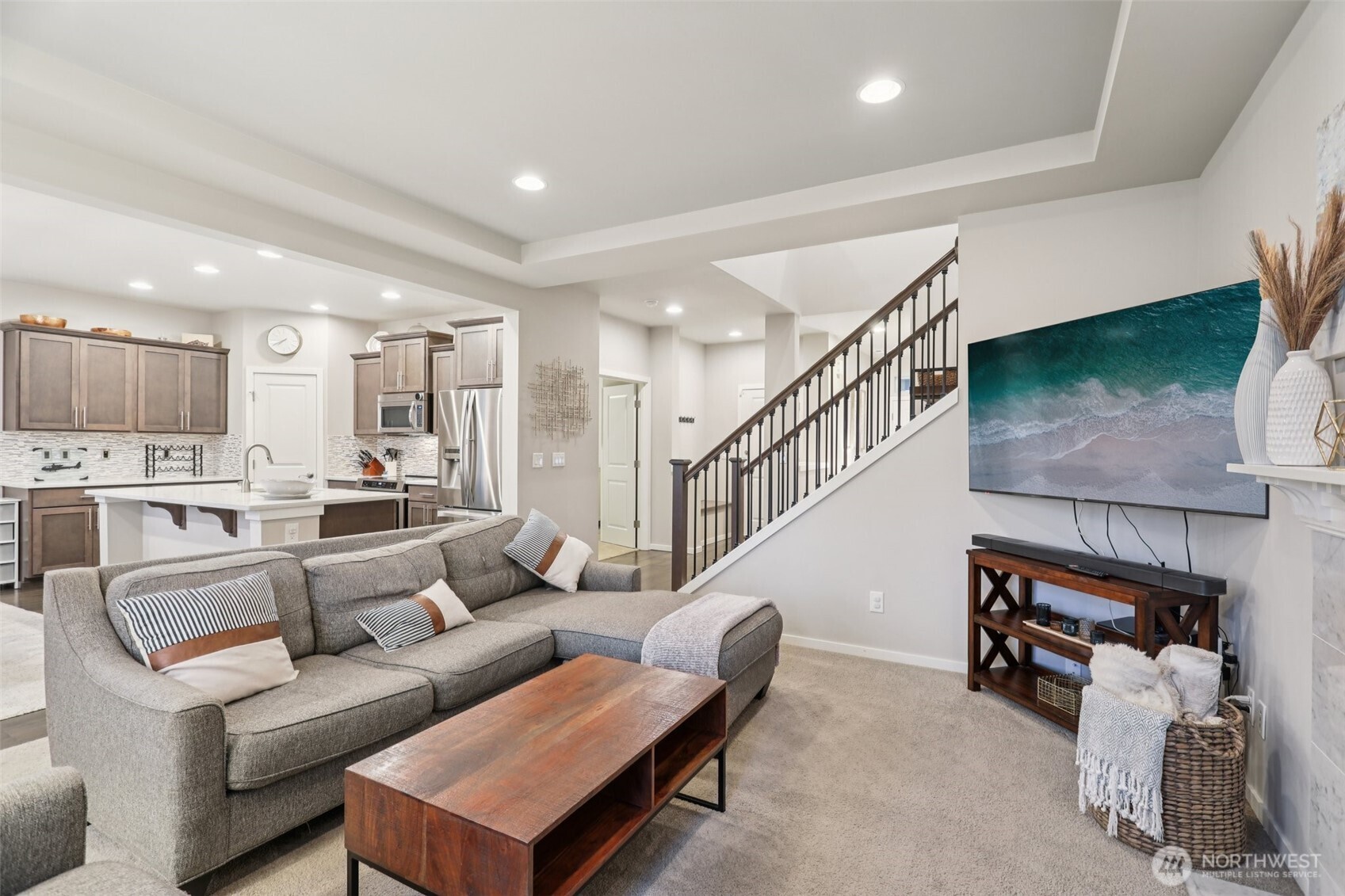 18533 115th Place Southeast Renton, WA 98055 - Photo 7 of 30 a living room with furniture and a wooden floor