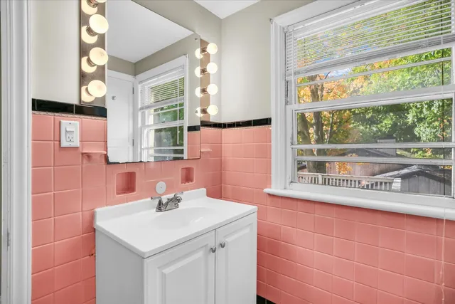 a view of a wrought iron stairs