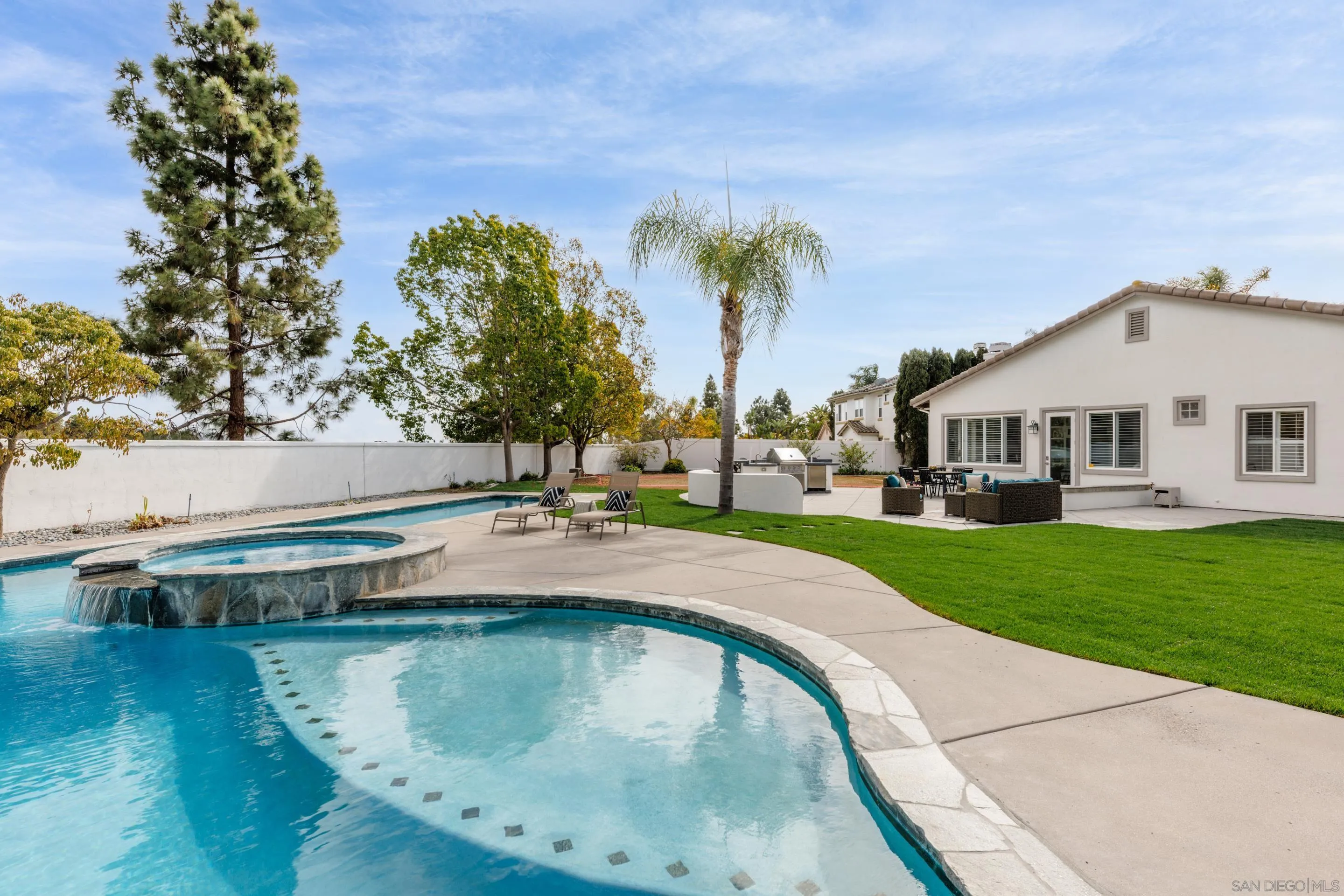 6814 Moorhen Place Carlsbad, CA 92011 - Photo 26 of 37 a view of yard with swimming pool and outdoor seating