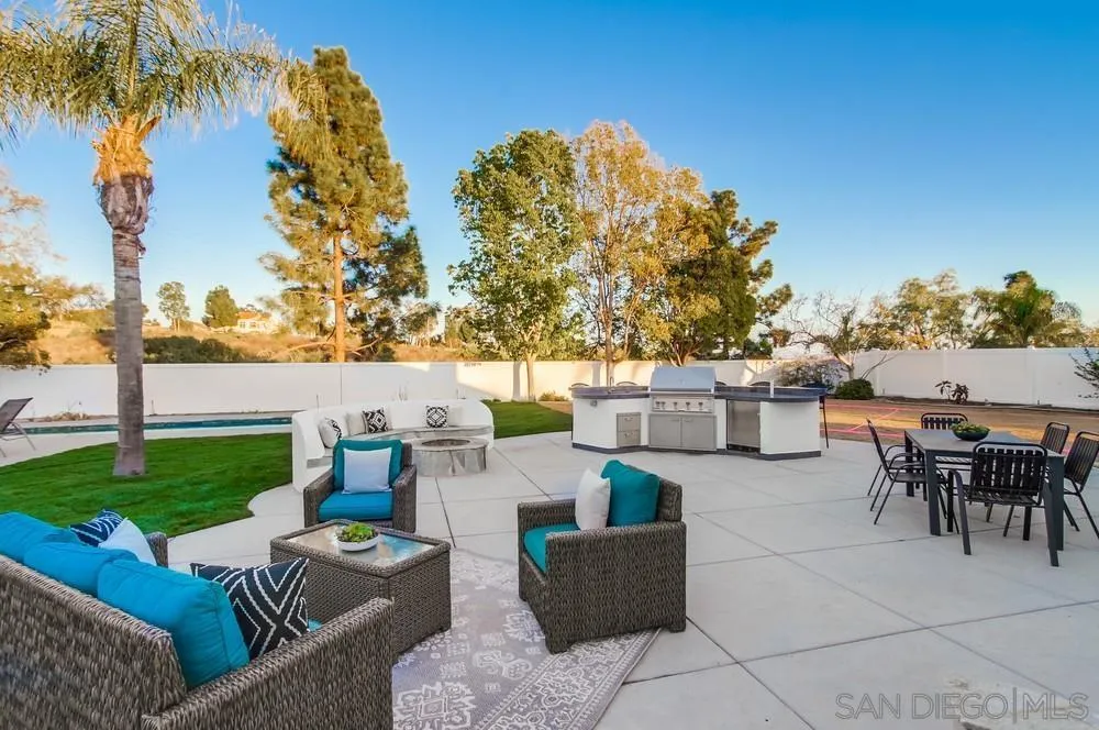 6814 Moorhen Place Carlsbad, CA 92011 - Photo 37 of 37 a view of a patio with couches table and chairs and potted plants