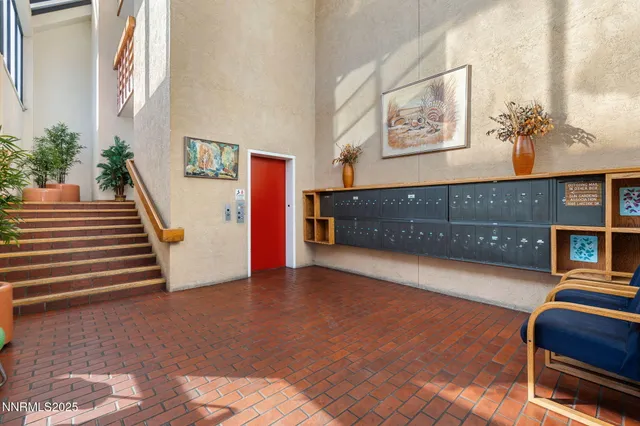 a view of an entryway with staircase