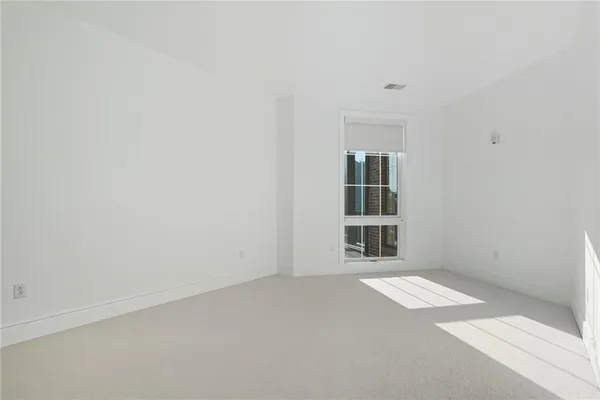 a view of a lake with a mountain in the background