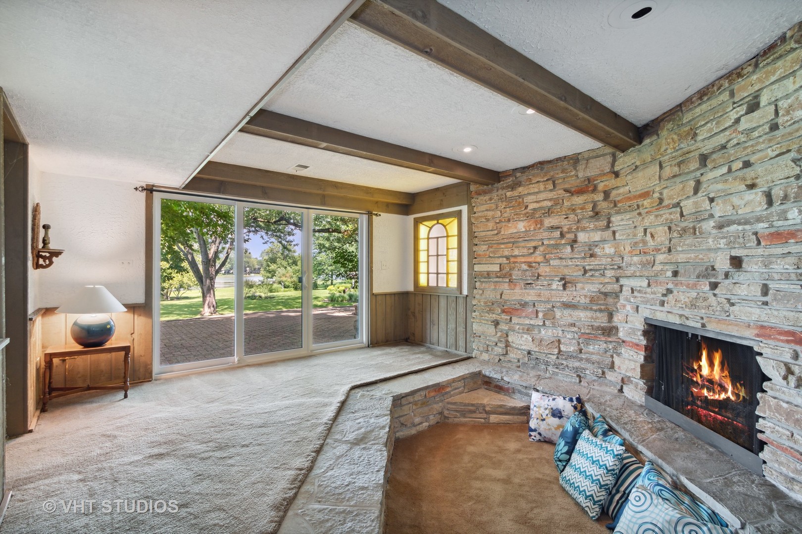 395 North Valley Road Barrington, IL 60010 - Photo 27 of 45 a living room with furniture and a fireplace