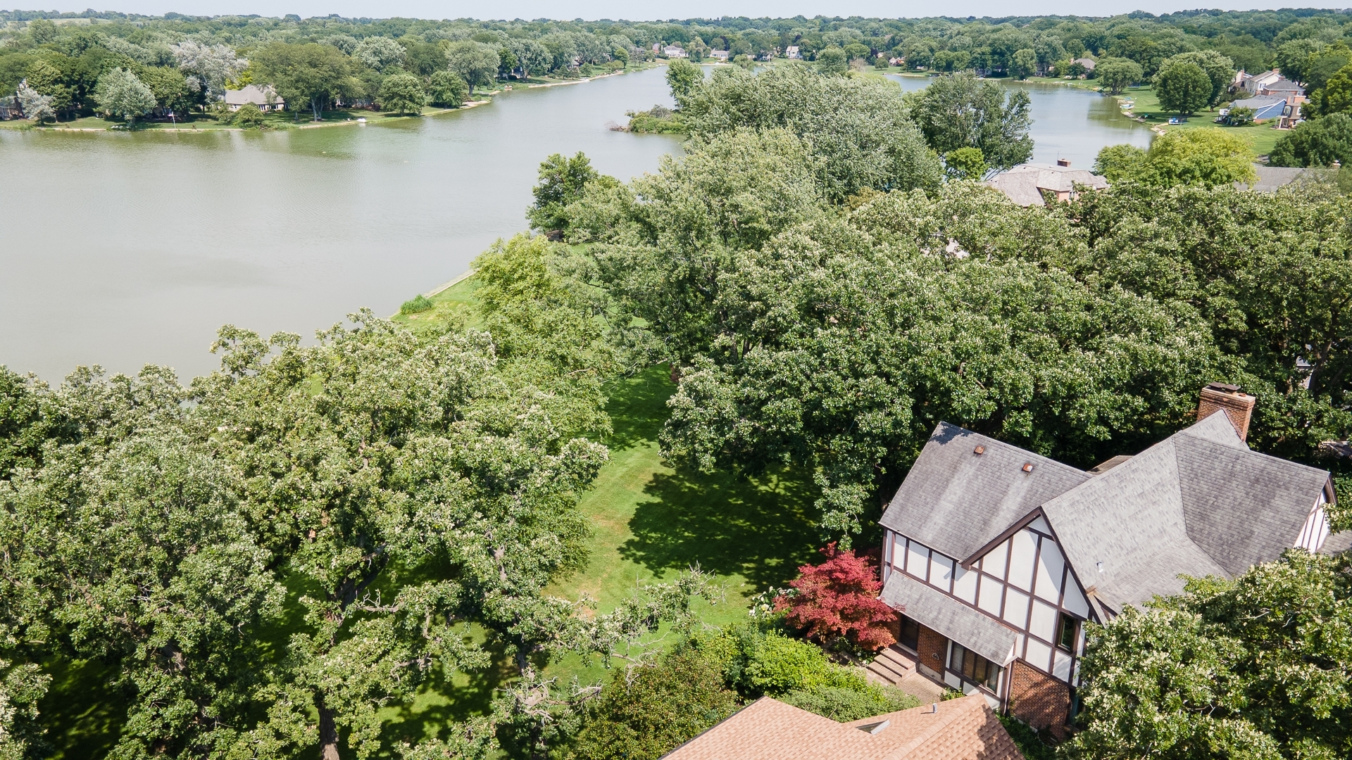 395 North Valley Road Barrington, IL 60010 - Photo 39 of 45 an aerial view of house with outdoor space and lake view