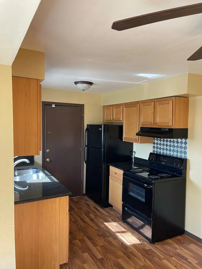 437 Prairie Avenue Calumet City, IL 60409 - Photo 11 of 15 a kitchen with granite countertop a refrigerator and a sink