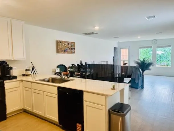 a living room with furniture and a couch
