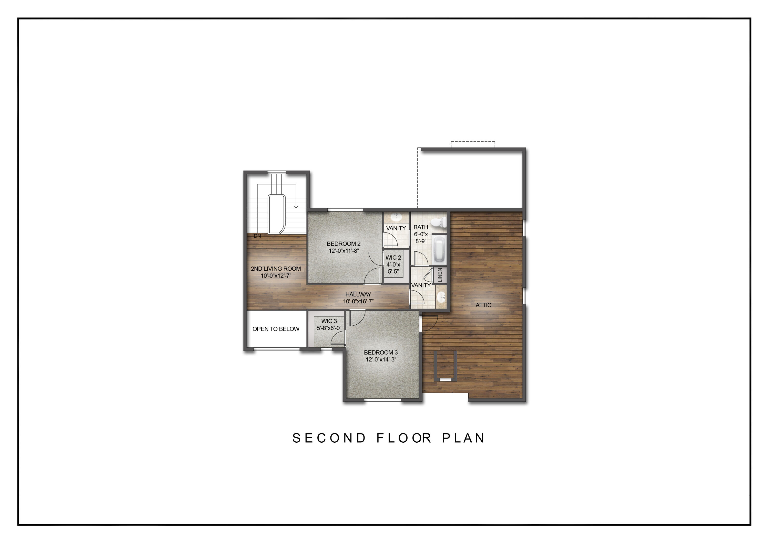 4954 Amethyst Road, Unit 899 Chattanooga, TN 37419 - Photo 4 of 10 lot 899 second floor color plan
