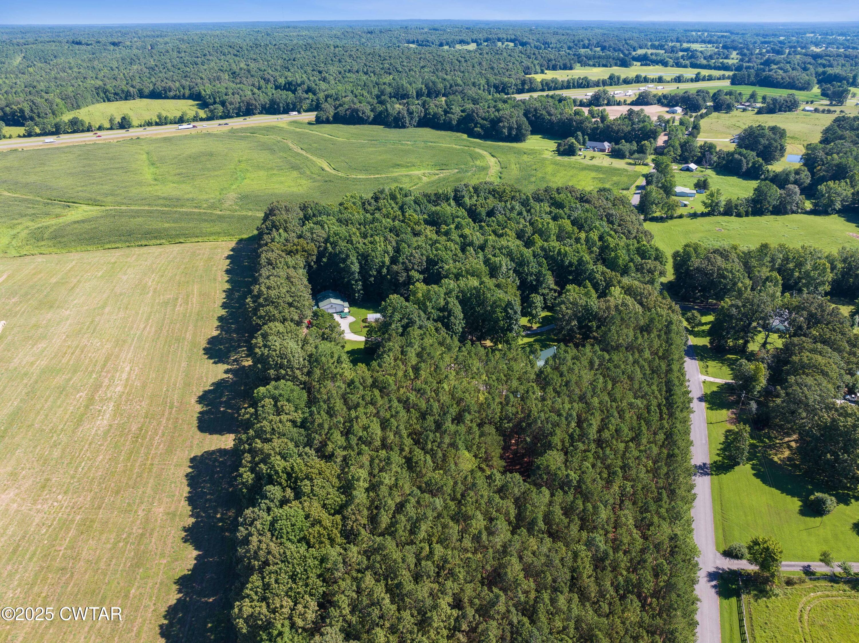 1273 Palmer Road Lexington, TN 38351 - Photo 35 of 62 an aerial view of a houses with outdoor space and trees all around