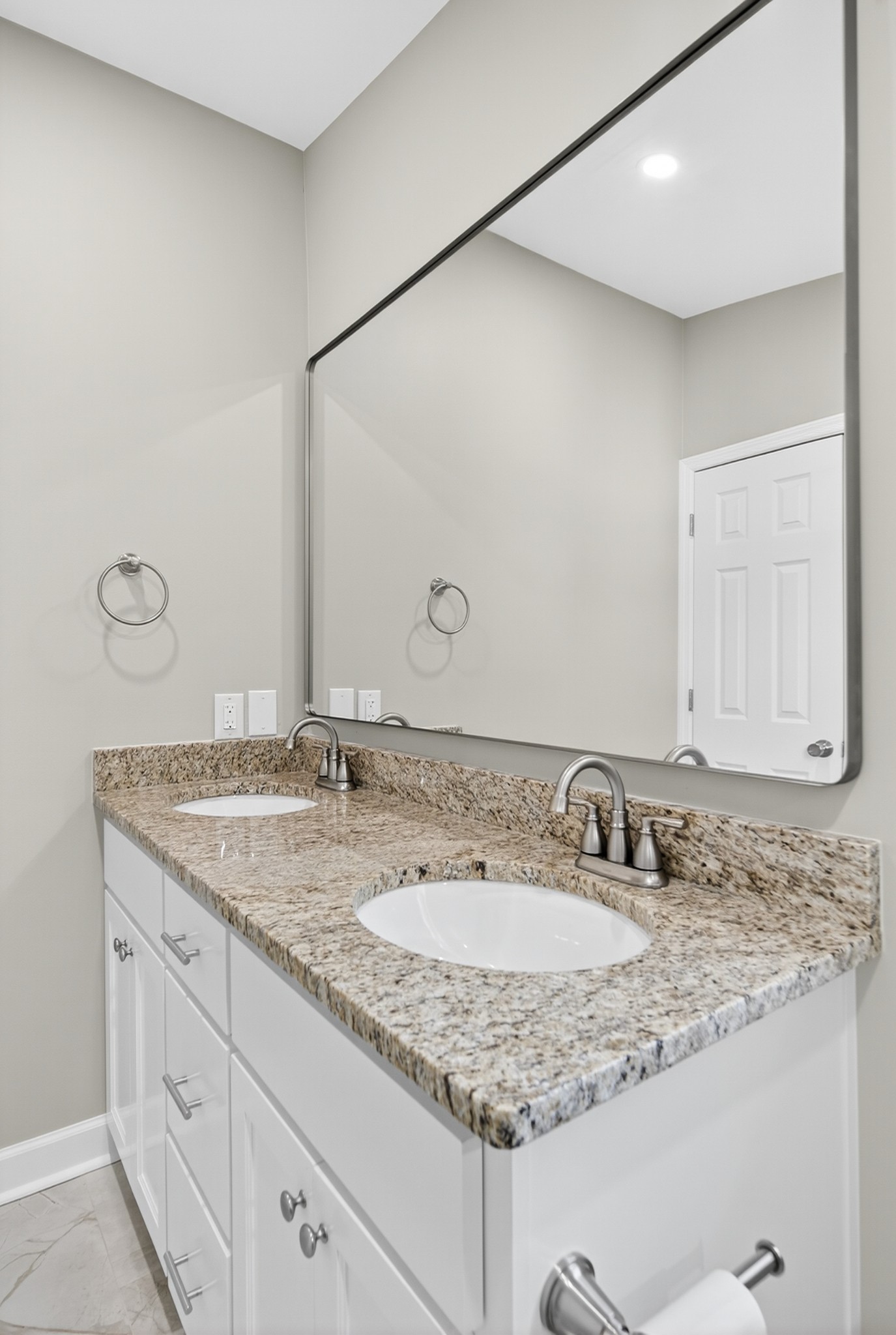 4675 Wills Road Cross Plains, TN 37049 - Photo 41 of 69 a bathroom with a granite countertop sink and a mirror