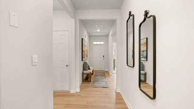 wooden floor view with staircase