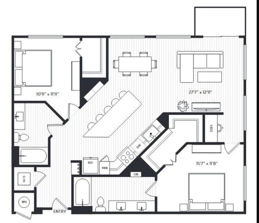 650 East Sycamore Street, Unit 1151 Denton, TX 76205 - Photo 2 of 19 a black and white photo of a