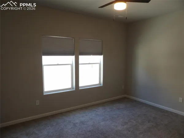 an empty room with a window