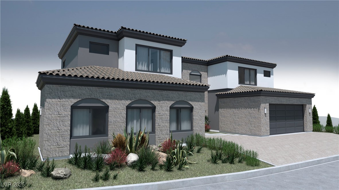 5 Rue Grimaldi Way Henderson, NV 89011 - Photo 13 of 45 View of front of home featuring a tiled roof, deco