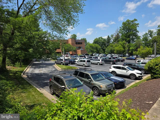 a picture of outdoor space with seating area and trees