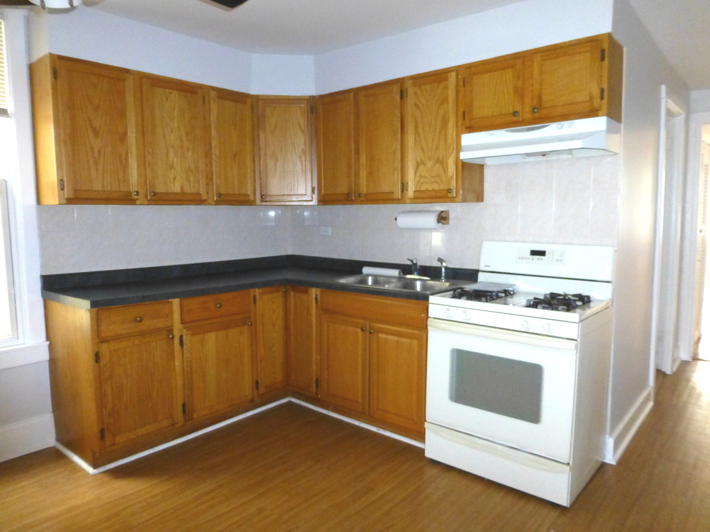 Undisclosed Address Chicago, IL 60647 - Photo 10 of 14 a kitchen with a sink and a stove top oven