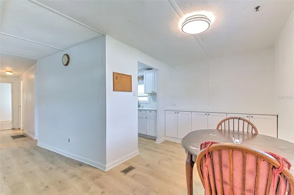 a view of a bedroom with furniture and staircase