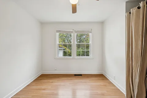 an empty room with window
