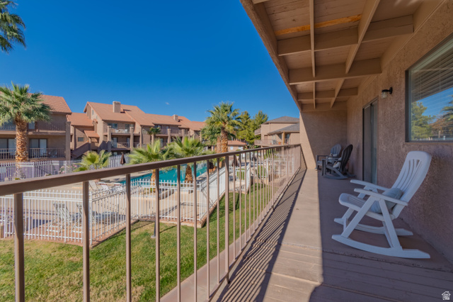 860 South Village Road, Unit Y8 St. George, UT 84770 - Photo 16 of 29 Balcony with view of pool area