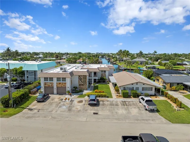 an aerial view of a city